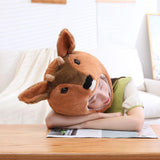 Maxbell Plush Roe Deer Hat Cap Gifts Comfortable Warm Animal for Cosplay Party