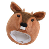 Maxbell Plush Roe Deer Hat Cap Gifts Comfortable Warm Animal for Cosplay Party