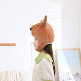 Maxbell Plush Roe Deer Hat Cap Gifts Comfortable Warm Animal for Cosplay Party