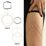 Maxbell Sexy Thigh Chains Body Chain Women Girls Bracelet Elasticity Leg Chains Bead