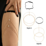 Maxbell Sexy Thigh Chains Body Chain Women Girls Bracelet Elasticity Leg Chains Bead