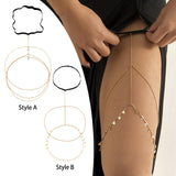 Maxbell Sexy Thigh Chains Body Chain Women Girls Bracelet Elasticity Leg Chains Bead
