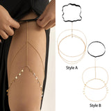 Maxbell Sexy Thigh Chains Body Chain Women Girls Bracelet Elasticity Leg Chains Bead