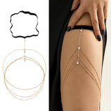 Maxbell Sexy Thigh Chains Body Chain Women Girls Bracelet Elasticity Leg Chains Bead