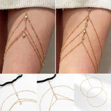 Maxbell Sexy Thigh Chains Body Chain Women Girls Bracelet Elasticity Leg Chains Bead