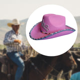 Maxbell Western Cowgirl Hat with Tiara Cowboy Hat for Adult Teens Dressing up Party