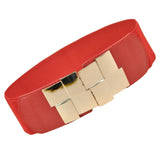 Maxbell Wide Waist Skinny belt Size Exquisite Decorative for Dress Ladies Red