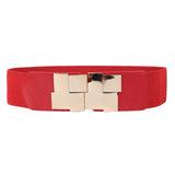 Maxbell Wide Waist Skinny belt Size Exquisite Decorative for Dress Ladies Red