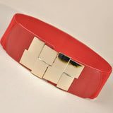 Maxbell Wide Waist Skinny belt Size Exquisite Decorative for Dress Ladies Red