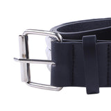 Maxbell Studded Leather Belt with Pin Buckle Square Bead Rivet Belt Women Belts Silver