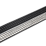 Maxbell Studded Leather Belt with Pin Buckle Square Bead Rivet Belt Women Belts Silver
