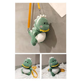 Maxbell Cartoon Plush Shoulder Bag Dinosaur Toy Handbag Soft Backpack Women Girls