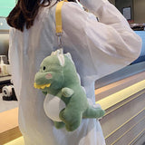 Maxbell Cartoon Plush Shoulder Bag Dinosaur Toy Handbag Soft Backpack Women Girls