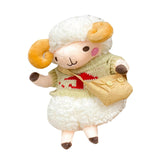 Maxbell Stuffed Sheep Shoulder Bag Plush Animal Messenger Bags Women Girls Handbag Khaki