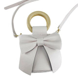 Maxbell Handmade DIY Shoulder Bag Making Material Bow Bucket Bag Handbag Parts White