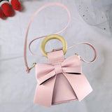 Maxbell Handmade DIY Shoulder Bag Making Material Bow Bucket Bag Handbag Parts Pink