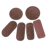 Maxbell DIY Crochet Bag Bottom Pad with Holes Purse Bottom Base PU Leather 15cm