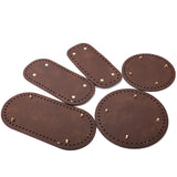 Maxbell DIY Crochet Bag Bottom Pad with Holes Purse Bottom Base PU Leather 15cm