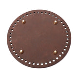 Maxbell DIY Crochet Bag Bottom Pad with Holes Purse Bottom Base PU Leather 15cm