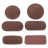 Maxbell DIY Crochet Bag Bottom Pad with Holes Purse Bottom Base PU Leather 15cm