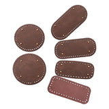 Maxbell DIY Crochet Bag Bottom Pad with Holes Purse Bottom Base PU Leather 15cm