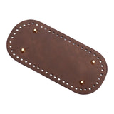 Maxbell DIY Crochet Bag Bottom Pad with Holes Purse Bottom Base PU Leather 10cmx22cm