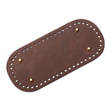 Maxbell DIY Crochet Bag Bottom Pad with Holes Purse Bottom Base PU Leather 10cmx22cm