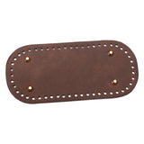 Maxbell DIY Crochet Bag Bottom Pad with Holes Purse Bottom Base PU Leather 10cmx22cm