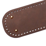 Maxbell DIY Crochet Bag Bottom Pad with Holes Purse Bottom Base PU Leather 10cmx22cm