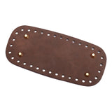 Maxbell DIY Crochet Bag Bottom Pad with Holes Purse Bottom Base PU Leather 9cmx20cm