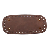 Maxbell DIY Crochet Bag Bottom Pad with Holes Purse Bottom Base PU Leather 9cmx20cm