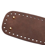 Maxbell DIY Crochet Bag Bottom Pad with Holes Purse Bottom Base PU Leather 9cmx20cm
