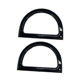 Maxbell 2Pcs Women Purse Handles Belt Replacement DIY Handmade for Tote Purse Making black D shape