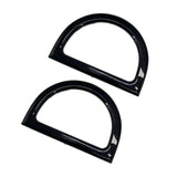 Maxbell 2Pcs Women Purse Handles Belt Replacement DIY Handmade for Tote Purse Making black D shape