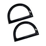 Maxbell 2Pcs Women Purse Handles Belt Replacement DIY Handmade for Tote Purse Making black D shape