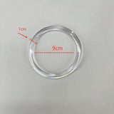 Maxbell 2Pcs Women Purse Handles Belt Replacement DIY Handmade for Tote Purse Making clear round