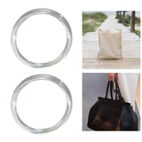 Maxbell 2Pcs Women Purse Handles Belt Replacement DIY Handmade for Tote Purse Making clear round