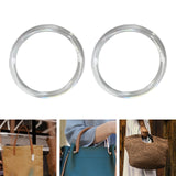 Maxbell 2Pcs Women Purse Handles Belt Replacement DIY Handmade for Tote Purse Making clear round