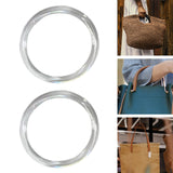 Maxbell 2Pcs Women Purse Handles Belt Replacement DIY Handmade for Tote Purse Making clear round