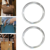 Maxbell 2Pcs Women Purse Handles Belt Replacement DIY Handmade for Tote Purse Making clear round