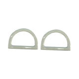 Maxbell 2Pcs Women Purse Handles Belt Replacement DIY Handmade for Tote Purse Making white D shape