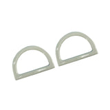 Maxbell 2Pcs Women Purse Handles Belt Replacement DIY Handmade for Tote Purse Making white D shape
