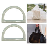 Maxbell 2Pcs Women Purse Handles Belt Replacement DIY Handmade for Tote Purse Making white D shape