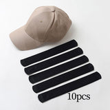 Maxbell Hat Sweat Liner Disposable Hat Size Reducer Tighten Reducing Tape for Mens 10x Green Bag Black