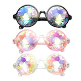 Maxbell Kaleidoscope Rave Glasses Eyewear Prop for Music Festival Holiday Black