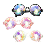 Maxbell Kaleidoscope Rave Glasses Eyewear Prop for Music Festival Holiday Black