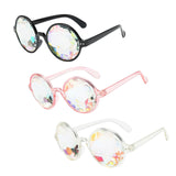 Maxbell Kaleidoscope Rave Glasses Eyewear Prop for Music Festival Holiday Black