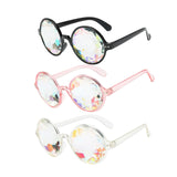 Maxbell Kaleidoscope Rave Glasses Eyewear Prop for Music Festival Holiday Black