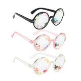 Maxbell Kaleidoscope Rave Glasses Eyewear Prop for Music Festival Holiday Black