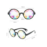 Maxbell Kaleidoscope Rave Glasses Eyewear Prop for Music Festival Holiday Black